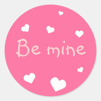 Roze hardeliefde Valentijnsdag op maat Ronde Sticker