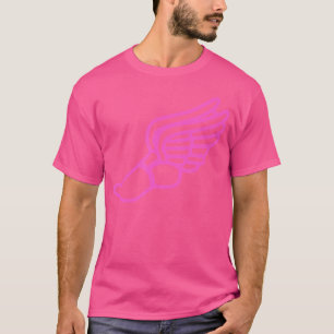 Roze hardloopschoen met vleugels Atletiek sneaker T-shirt
