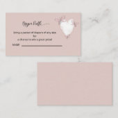 Roze haren en vlinder luieraffle informatiekaartje (Voorkant / Achterkant)