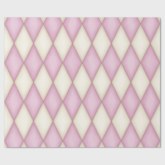 Roze Harlekijn Middeleeuws Sprookje (groot) Cadeaupapier (Vlak)