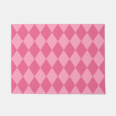 Roze Harlequin Diamond Pattern Deurmat (Voorkant)
