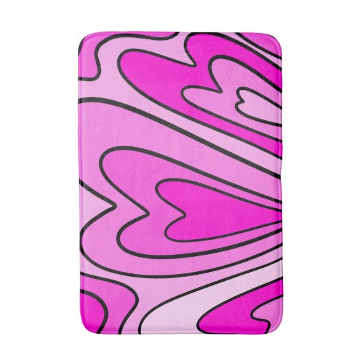 Roze hart badmat (Voorkant Verticaal)