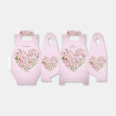 Roze Hart Bloemen Favoriet Doos Bedankdoosjes (Uitgevouwen)