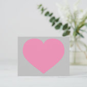 Roze hart briefkaart (Staand voorkant)