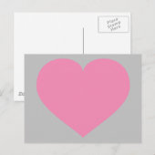 Roze hart briefkaart (Voorkant / Achterkant)