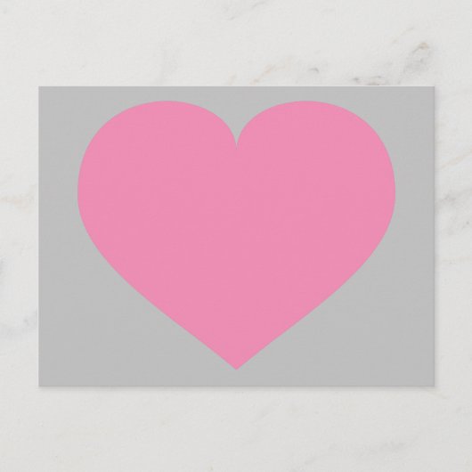 Roze hart briefkaart (Voorkant)
