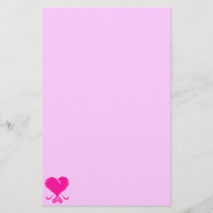 Roze hart briefpapier