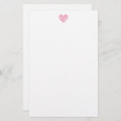  roze hart bruiloft briefpapier (Voorkant / Achterkant)