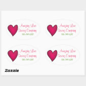 Roze Hart Business Custom Sticker (Vel)