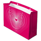 Roze Hart Cadeautas (Achterkant Gekanteld)