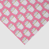 Roze Hart Cupcake Sprinkels Dessert Liefde Tissuepapier (Detail)