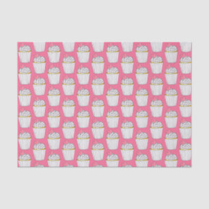 Roze Hart Cupcake Strooidecoratie Dessert Liefde Tissuepapier