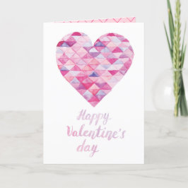 Roze hart dat ik van je hou! Gelukkig Valentijnsda Feestdagen Kaart