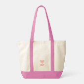 Roze hart dat je vertrouwen geeft tote bag (Achterkant)