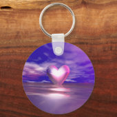 Roze hart drijvend sleutelhanger (Voorkant)