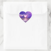 Roze hart drijvend sticker (Tas)