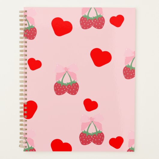 roze hart en bessen planner (Voorkant)