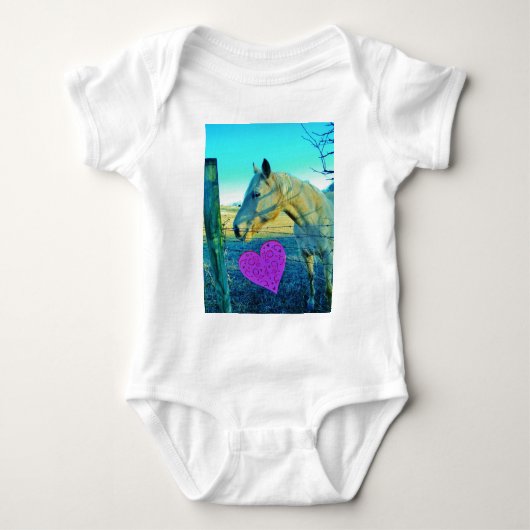 Roze hart en gele paarden romper (Voorkant)