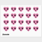 Roze  Hart Face Art Hart Sticker (Vel)