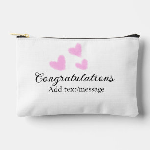 Roze hart felicitaties afstuderen aquarel a etui