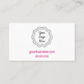 Roze Hart Garland Korting Kaart (Achterkant)