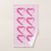 Roze Hart Handdoek Set (Handdoek)
