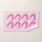 Roze Hart Handdoek Set (Handdoek)