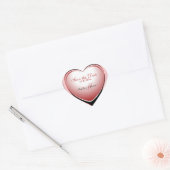 Roze Hart Hanger Save the Date Hart Sticker (Envelop)