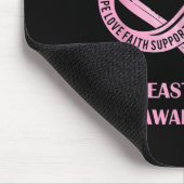 Roze Hart Hoop Liefde Geloof Borstkanker Bewustzij Muismat (Hoek)