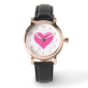 Roze Hart Horloge Liefde Cadeau