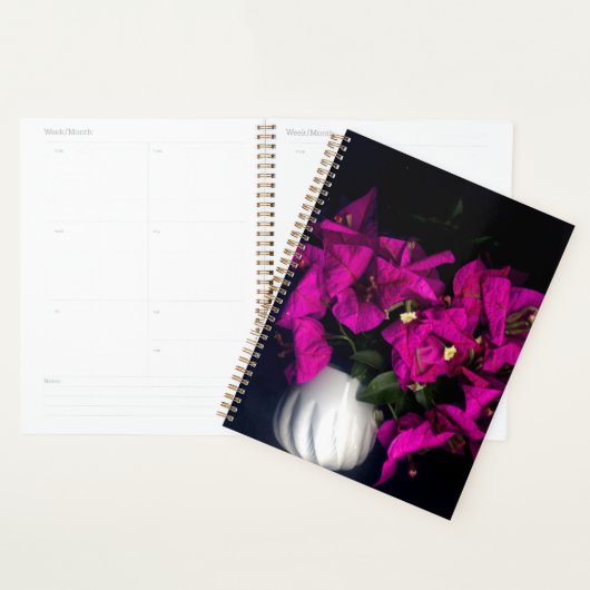 Roze hart in zwart planner (Display)