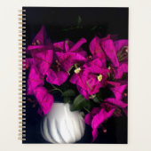 Roze hart in zwart planner (Voorkant)