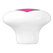 Roze hart/keramische knop (Zijkant)