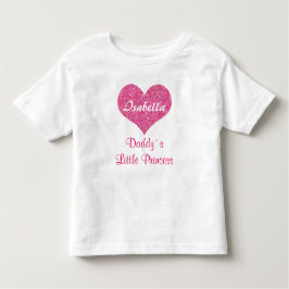 Roze Hart Kleine Prinses Gepersonaliseerde Baby Na Kinder Shirts