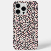 Roze Hart Leopard Print iPhone Case (Achterkant)