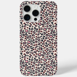 Roze Hart Leopard Print iPhone Case