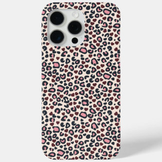 Roze Hart Leopard Print iPhone Case