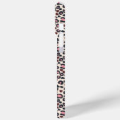 Roze Hart Leopard Print iPhone Case (Achterkant / Links)