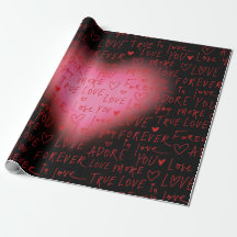 Roze Hart Liefde - Inpakpapier