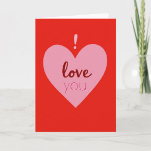 Roze Hart Liefde Kaart
