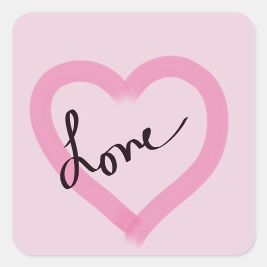 roze hart liefde Sticker (Voorkant)