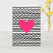 Roze Hart Liefdeskaart Kaart (Gele Bloem)