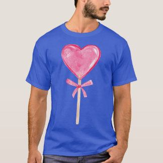 Roze hart lolly t-shirt