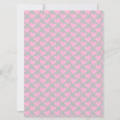 Roze Hart Luier Raffle Klein Meisje Baby shower Kaart (Achterkant)