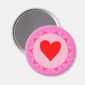 Roze hart magneet (Voorkant / Achterkant)