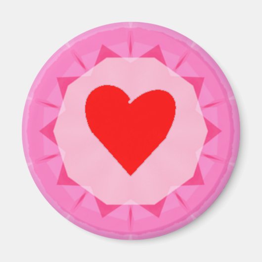 Roze hart magneet (Voorkant)