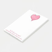 roze hart Mam Post-it® Notes (Schuin)