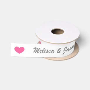 Roze hart met aangepaste weddenschappen lint