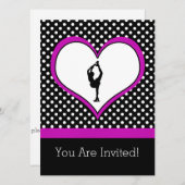 Roze hart met Classy Polka-Stippen Afbeelding Skat Kaart (Voorkant / Achterkant)