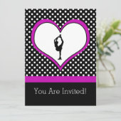 Roze hart met Classy Polka-Stippen Afbeelding Skat Kaart (Staand voorkant)